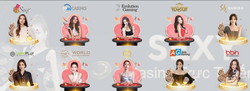 Các sảnh Live Casino tại C54 – Toàn hàng hiệu quốc tế