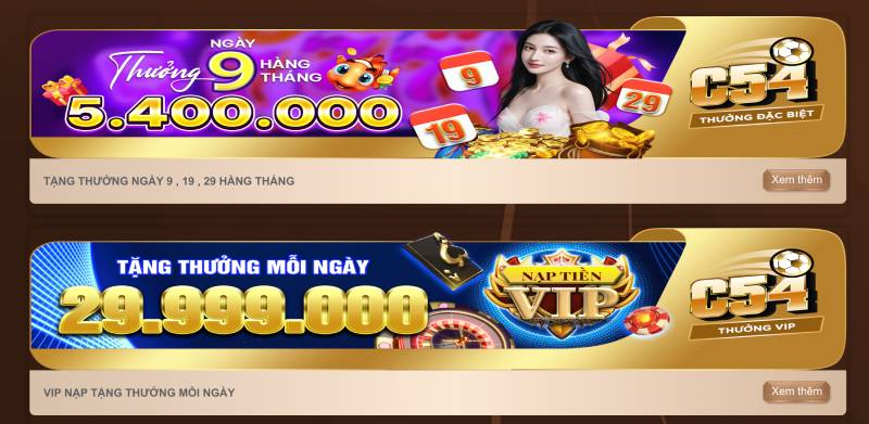 Chính sách VIP – Tăng cấp nhận thưởng hàng ngày